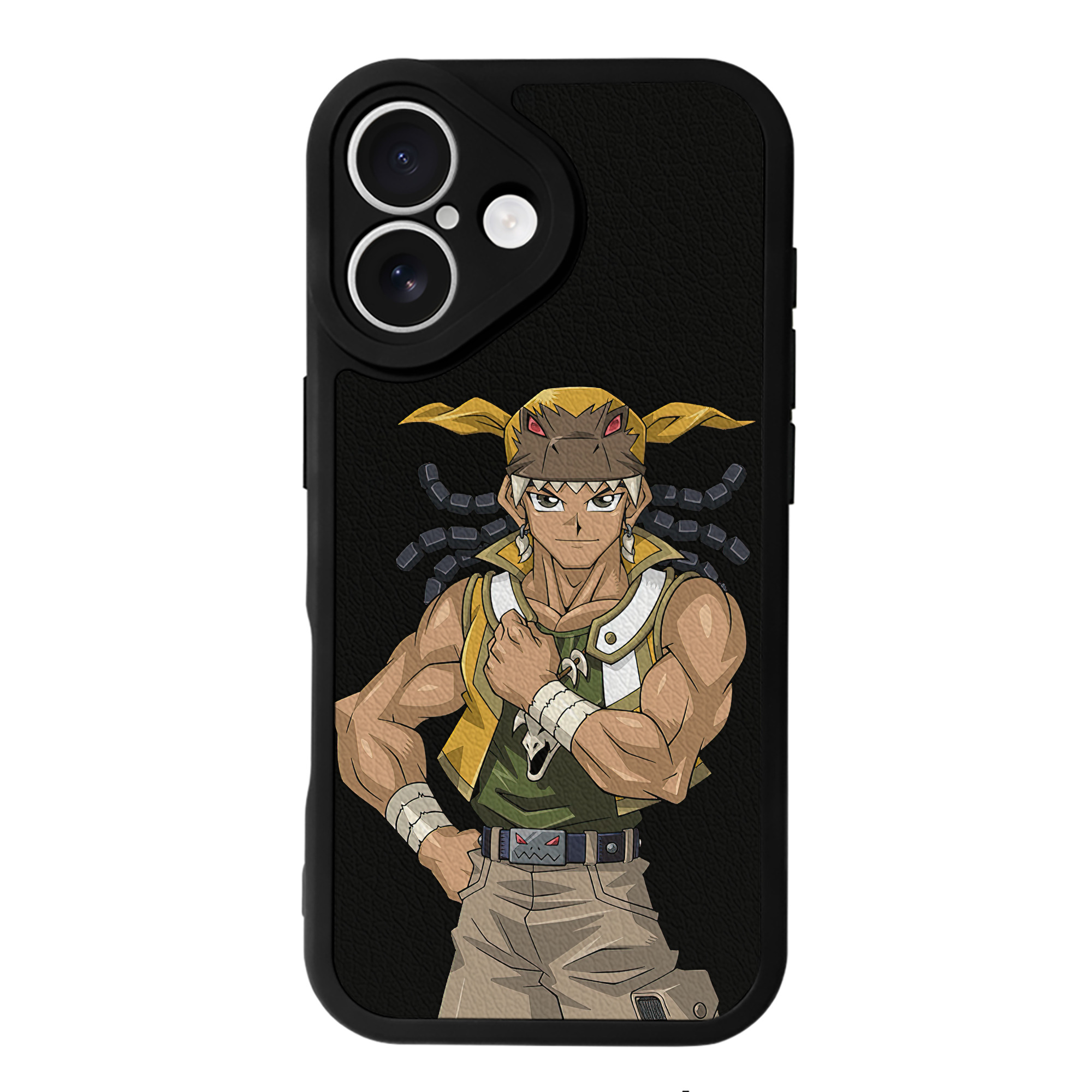 （画像用） 遊☆戯☆王 Yu-Gi-Oh! 【iPhone 16シリーズ対応】シリコンスマホケース（レザー調） 材質：シリコン